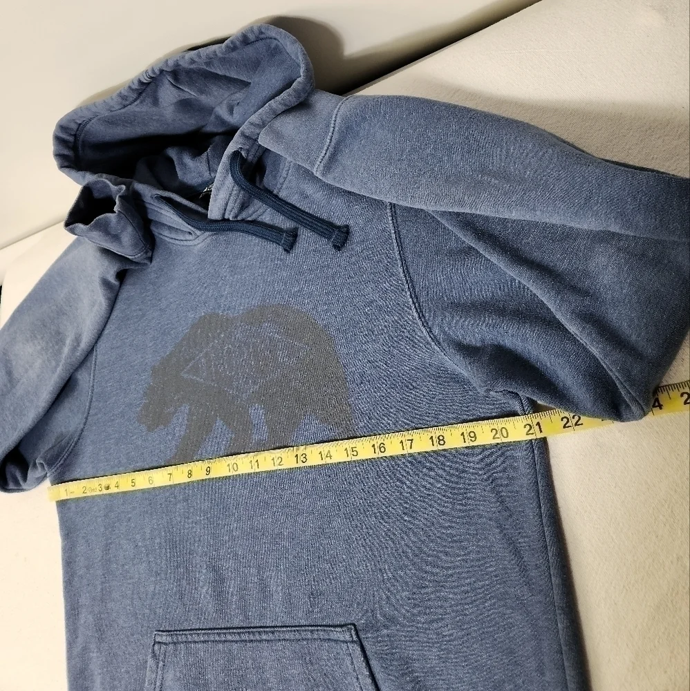 The North Face hoodie mens size small blue excellent condition bear  logo - Picture 3 of 10